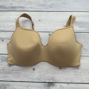 Cacique Bra Womens 42DD Nude Beige Underwire Padded Comfort Straps Full Coverage